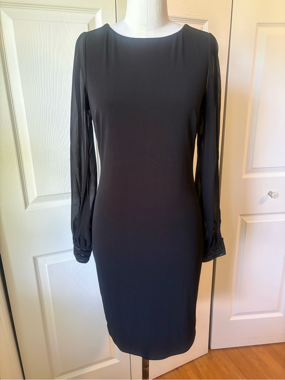 Black Long Sleeve Sheath Dress by Ivanka Trump/Size 2